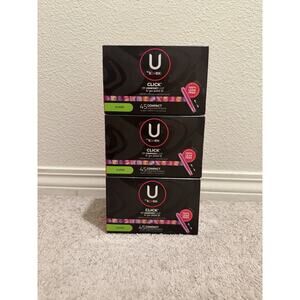 NIB U by Kotex Click Compact Tampons, Super, Unscented, 135 ct (3x45) $33 MSRP